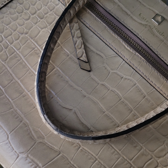 Kate Spade Romy Perri Lane Croco Rosy Beige Bag - Picture 13 of 14